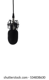 Studio Microphone Isolated On A White Background