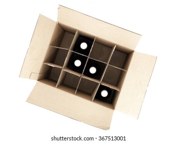 A Studio Photo Of A Cardboard Wine Box