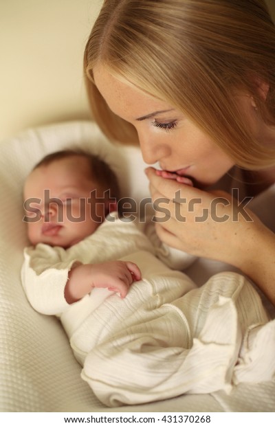 Studio Photo Cute Beautiful Newborn Baby Stock Photo Edit Now
