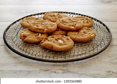 A Studio Photo Of Salted Caramel Cookies