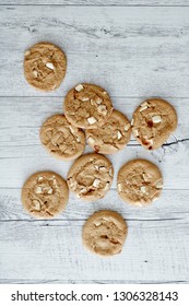 A Studio Photo Of Salted Caramel Cookies