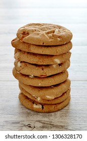 A Studio Photo Of Salted Caramel Cookies