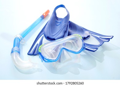 A Studio Photo Of Snorkling Gear