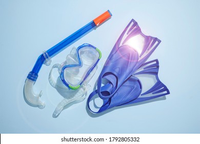 A Studio Photo Of Snorkling Gear