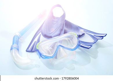 A Studio Photo Of Snorkling Gear