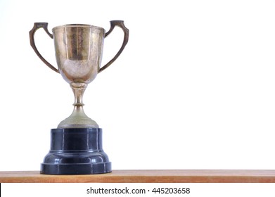 A Studio Photo Of A Vintage Trophy