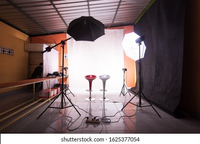 Studio Photography Set Up Praya,West Nusa Tenggara/ Indonesia - March 13 2019