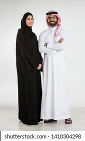 Studio Portrait Of Arab Couple 