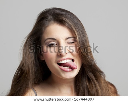 Studio portrait of a beautiful and expressive young woman