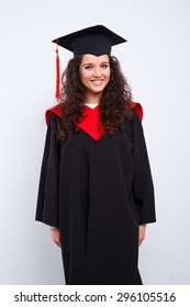 Studio Portrait Picture From A Young Graduation Woman