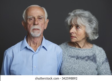 Studio Portrait Of Senior Couple