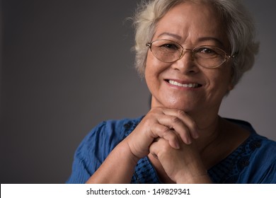 Studio Portrait Of A Senior Woman