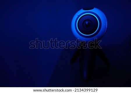 Studio shot from a 360 degree virtual reality camera.