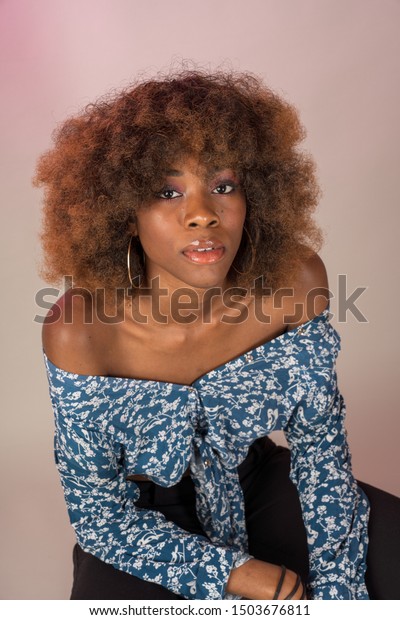 Studio Shot African American Woman 70s Stock Photo Edit Now