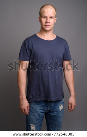 Similar – young handsome guy in denim shorts