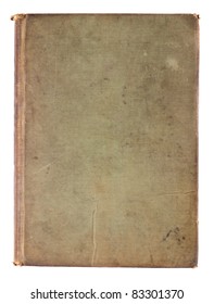 Studio shot of Blank Antique Book Cover on white background