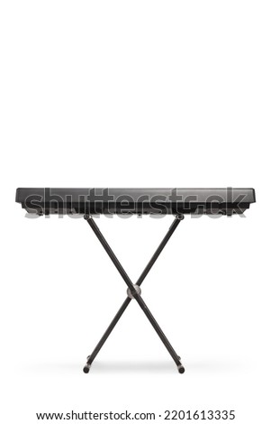 Studio shot of a digital piano isolated on white background