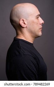 male head side view