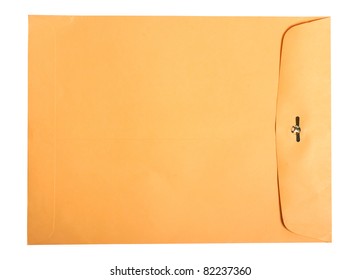 Studio Shot Of A Large Manila Envelope. Isolated.