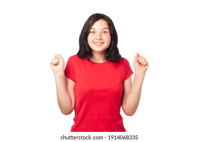 camisa roja de mujer