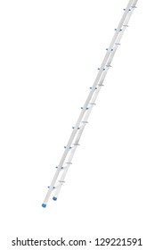 Studio Shot Of A Metal Ladder Isolated On White Background