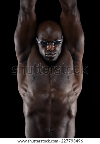 Similar – Image, Stock Photo African guy athlete in fashion glasses