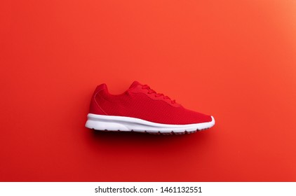 all red trainers
