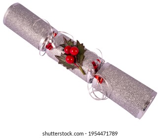 Studio Shot Of A Traditional Christmas Cracker.