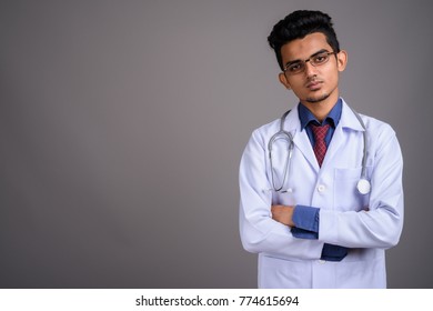 Studio Shot Young Indian Man Doctor Stock Photo 774615694 