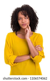 Studio Shot: Young Woman Having A Great Idea