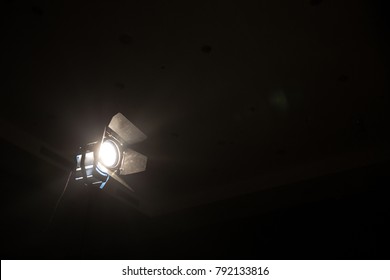 Studio spotlight using for background production film . silhouette object for make cinema .