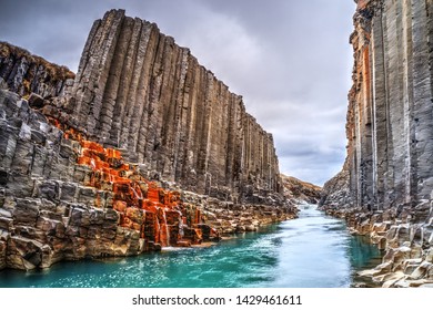 Studlagil basalt canyon, Iceland. One of the most wonderfull nature sightseeing in Iceland. - Powered by Shutterstock