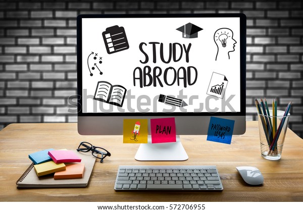 Study Abroad Thoughtful Male Person Looking Stock Image