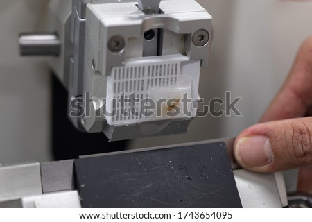Study Histological sample and preparing a biopsy by use Microtome in Lab.