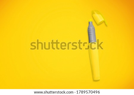 Study permanent marker on a colored background