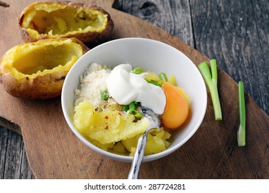 Stuffed Baked Potatoes. Cooking Process