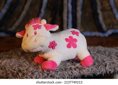 pink stuffed cow