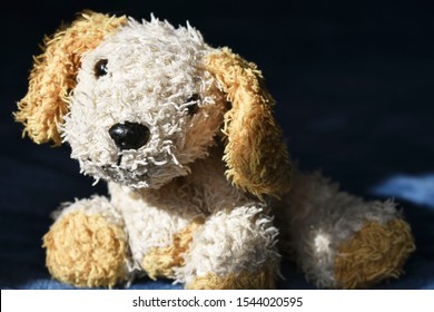 Stuffed Dog On The Bed.