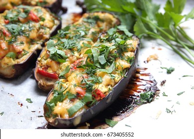 Stuffed Eggplant From The Oven