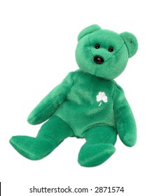 green with white teddy bear