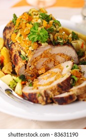 Stuffed Pork Roast With Dried Apricots And Nuts