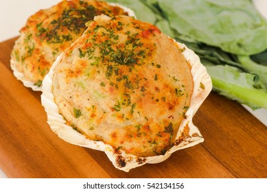 Stuffed Scallops On The Half Shell