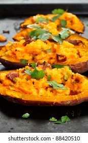 Stuffed Sweet Potatoes With Chorizo