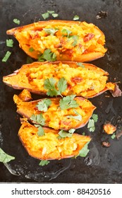 Stuffed Sweet Potatoes With Chorizo