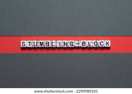 Stumbling-block - word concept on cubes