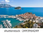 Stunning aerial view of Budva