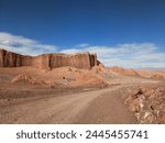 Stunning Amphitheater of Valle de la Luna, Valley of the Moon, located at Las Salinas area, Cordillera de la Sal, located at San Pedro de Atacama desert, Antofagasta, Chile