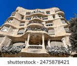Stunning architecture in Barcelona at the Casa Mila from Gaudi