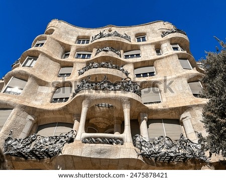Stunning architecture in Barcelona at the Casa Mila from Gaudi