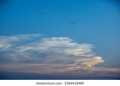 Stunning and captivating Cloud Patterns Resplendent Against the Evening Sky at Dusk